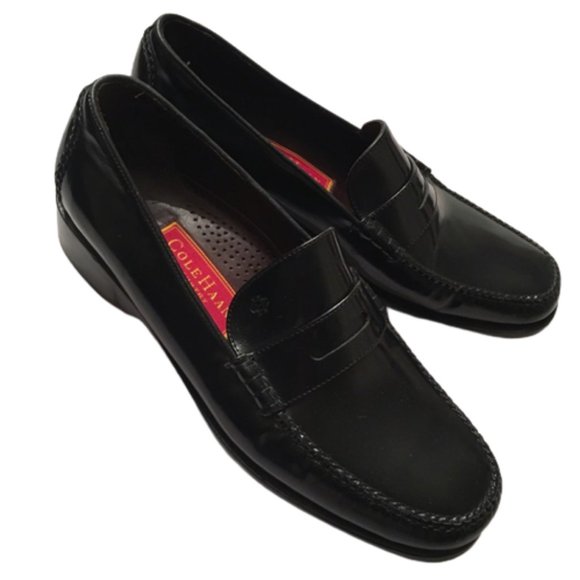 Cole Haan Shoes - Cole Haan Women's Black Leather Flats Loafers Size 7.5